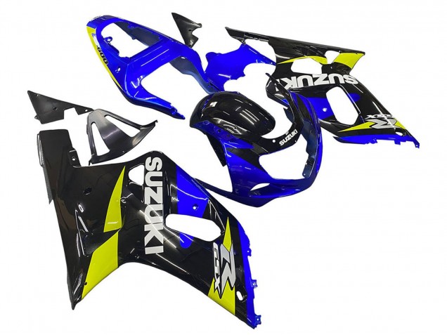Carénages Moto Suzuki GSXR 600 / GSXR 750 2001-2003 - Bleu Jaune Noir Brillant