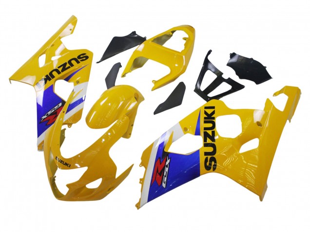 Carénage Moto Suzuki GSXR 600 / GSXR 750 2004-2005 - Jaune Blanc Bleu Noir