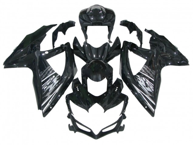 Carénages Moto Suzuki GSXR 600 / GSXR 750 2006-2007 - Noir Brillant Gris Blanc