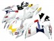 Carénages Moto Suzuki GSXR 600 / GSXR 750 2006-2007 - Blanc Rouge Jaune Motul