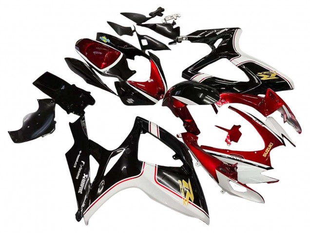 Carénages Moto Suzuki GSXR 600 / GSXR 750 2006-2007 - Rouge Blanc Noir Jaune