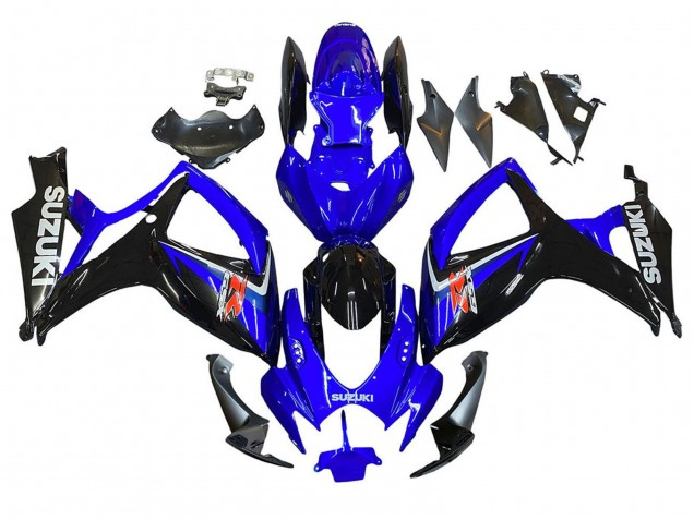 Carénages Moto Suzuki GSXR 600 / GSXR 750 2006-2007 - Bleu Noir Rouge