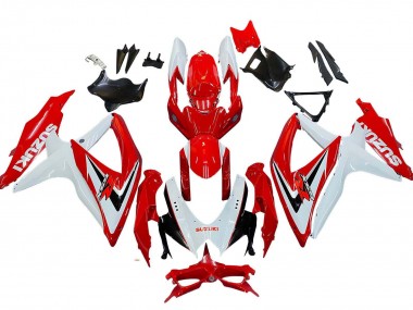 Carénages Moto Suzuki GSXR 600 / GSXR 750 2008-2010 - Blanc Rouge Noir