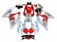 Carénages Moto Suzuki GSXR 600 / GSXR 750 2008-2010 - Blanc Rouge Motul Lucky Strike