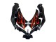 Carénages Moto Suzuki GSXR 600 / GSXR 750 2008-2010 - Noir Brillant Orange Flamme