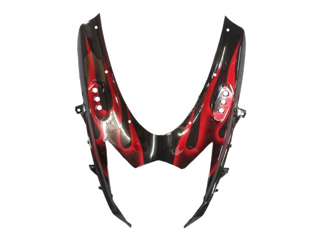 Carénages Moto Suzuki GSXR 600 / GSXR 750 2011-2024 - Noir Brillant Rouge Flamme