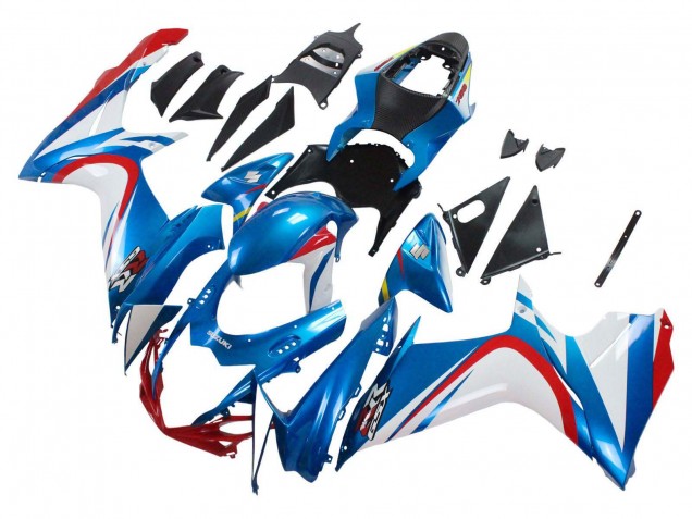 Carénages Moto Suzuki GSXR 600 / GSXR 750 2011-2024 - Bleu Blanc Rouge