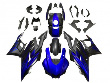 Carénages Moto Yamaha YZF R3/R25 2022-2024 - Bleu Noir Mat