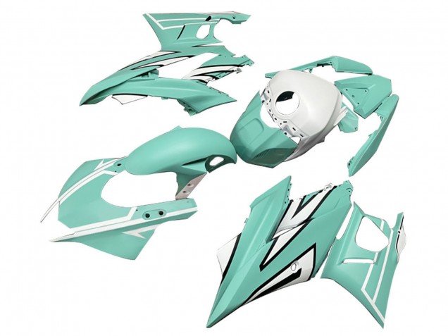 Carénages Moto Yamaha YZF R3/R25 2022-2024 - Vert Clair Blanc Noir Bande
