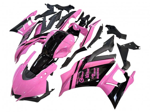 Carénages Moto Yamaha YZF R3/R25 2022-2024 - Rose Noir Brillant Monstre