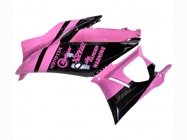 Carénages Moto Yamaha YZF R3/R25 2022-2024 - Rose Noir Brillant Monstre