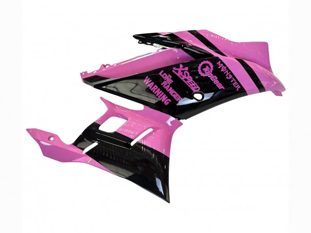 Carénages Moto Yamaha YZF R3/R25 2022-2024 - Rose Noir Brillant Monstre