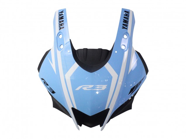 Carénages Moto Yamaha YZF R3/R25 2022-2024 - Blanc Bleu Clair