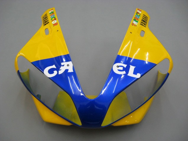 Carénages Moto Yamaha YZF 1000 R1 2000-2001 - Blanc Jaune Bleu Motul Chameau