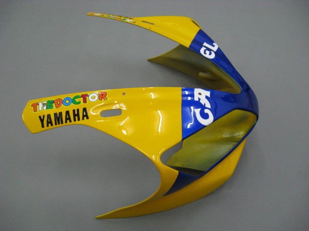 Carénages Moto Yamaha YZF 1000 R1 2000-2001 - Blanc Jaune Bleu Motul Chameau