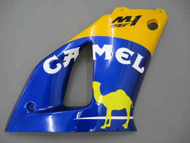 Carénages Moto Yamaha YZF 1000 R1 2000-2001 - Blanc Jaune Bleu Motul Chameau