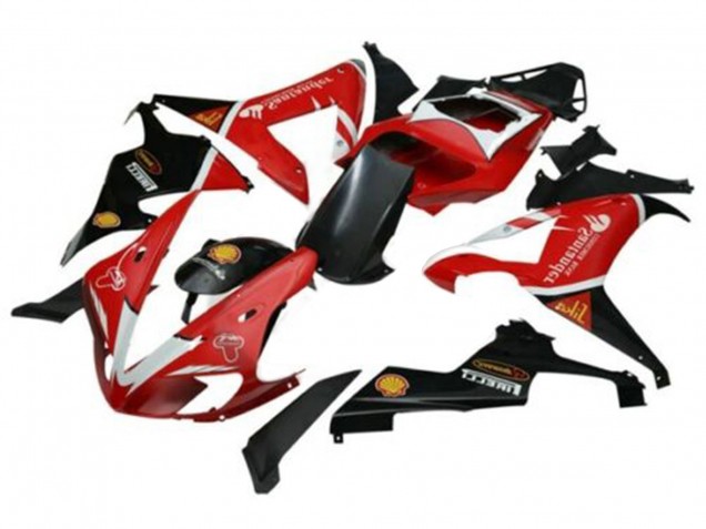 Carénages Moto Yamaha YZF 1000 R1 2002-2003 - Rouge Argent Noir Santander