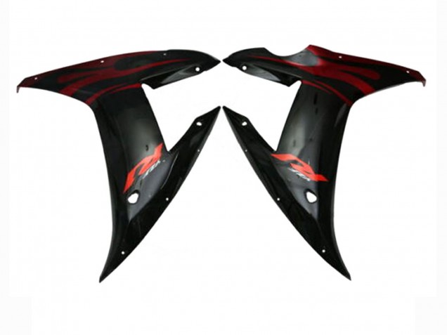 Carénages Moto Yamaha YZF 1000 R1 2002-2003 - Rouge Noir Flamme