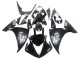Carénages Moto Yamaha YZF 1000 R1 2009-2011 - Noir Brillant Blanc Décalque