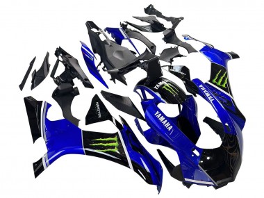 Carénages Moto Yamaha YZF 1000 R1 2015-2019 - Bleu Noir Brillant Vert Monstre