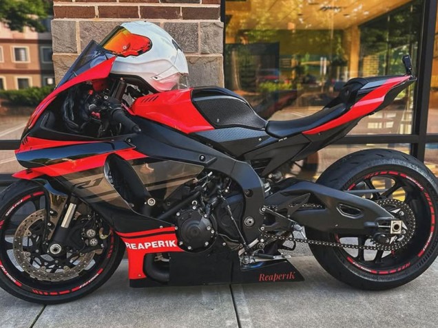 Carénages Moto Yamaha YZF 1000 R1 2015-2019 - Rouge Noir Argent