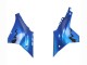 Carénages Moto Yamaha YZF 1000 R1 2020-2025 - Bleu Vert Noir Requin