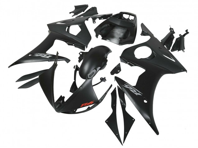 Carénages Moto Yamaha YZF R6S 2006-2009 - Noir Mat