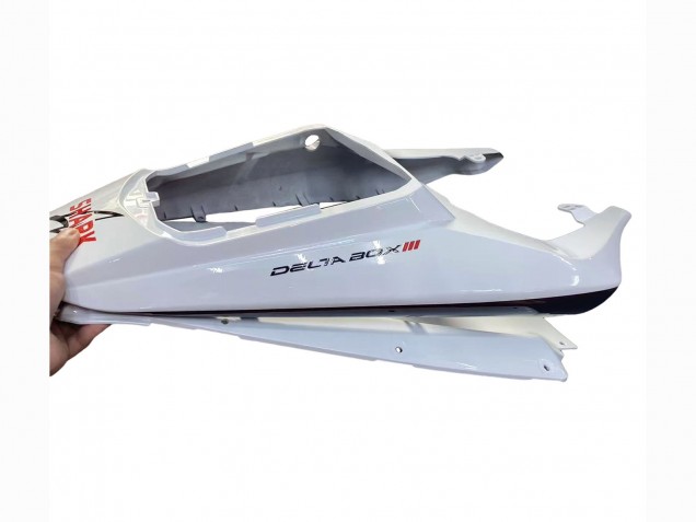 Carénages Moto Yamaha YZF R6S 2006-2009 - Blanc Dark Noir Flamme