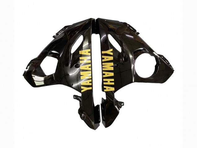 Carénages Moto Yamaha YZF R6S 2006-2009 - Noir Brillant Noir Mat Or Décalque