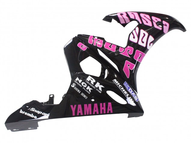 Carénages Moto Yamaha YZF R6S 2006-2009 - Jaune Rose Noir Brillant Rossi Repsol 46