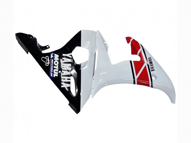 Carénages Moto Yamaha YZF R6S 2006-2009 - Blanc Rouge Noir Brillant Motul