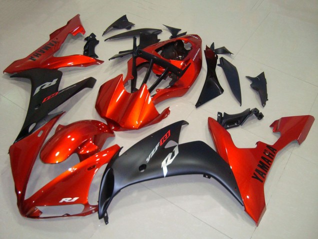 Carénages Moto Yamaha YZF R1 2004-2006 - Rouge Noir Mat