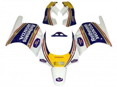 Carénages Moto Honda NSR250R 1988-1989 - Blanc Jaune Bleu Rothmans