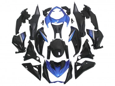 Carénages Moto Kawasaki Z1000 2014-2019 - Bleu Noir Brillant