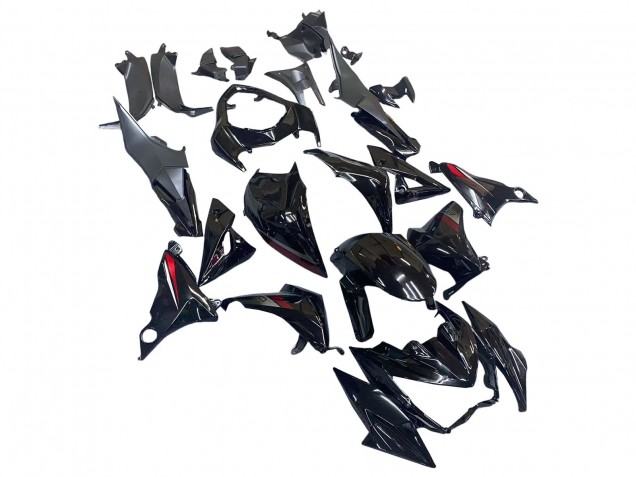 Carénages Moto Kawasaki Z800 2013-2018 - Noir Brillant Rouge