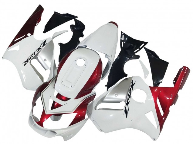 Carénages Moto Kawasaki ZX12R 2002-2006 - Blanc Rouge Noir