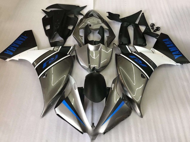 Carénages Moto Yamaha YZF R1 2009-2011 - Argent Blanc Bleu