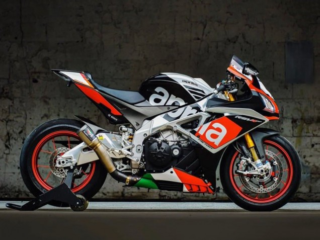 Carénages Moto Aprilia RSV4 1000 2009-2015 - Noir Mat Argent Rouge Vert