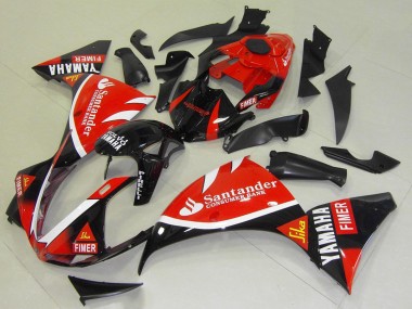 Carénages Moto Yamaha YZF R1 2009-2011 - Rouge Noir Blanc Santander Fimer