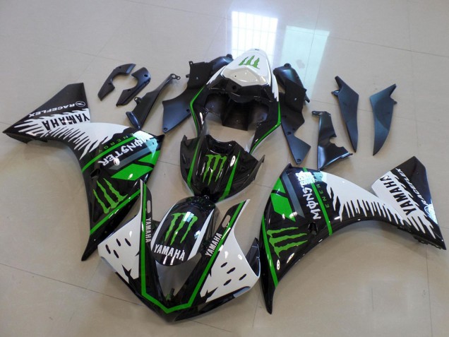 Carénages Moto Yamaha YZF R1 2009-2011 - Blanc Bleu Noir Vert Monstre