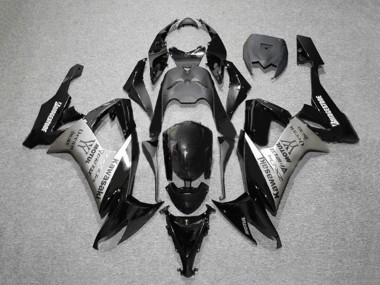 Carénages Moto Kawasaki ZX10R 2008-2010 - Noir Brillant Gris Bridgestone Motul