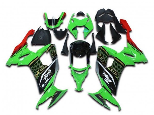 Carénages Moto Kawasaki ZX10R 2008-2010 - Vert Noir Rouge Blanc Rayon de Miel