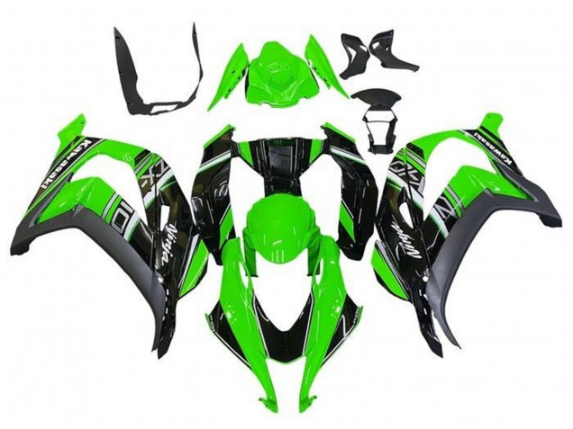 Carénages Moto Kawasaki ZX10R 2016-2020 - Vert Noir Gris