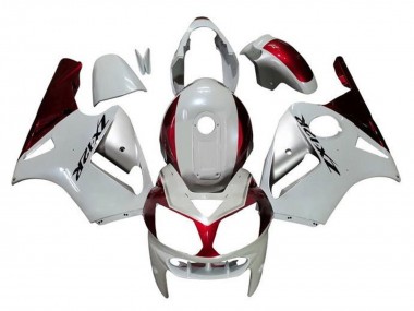 Carénages Moto Kawasaki ZX12R 2000-2001 - Blanc Argent Rouge Noir