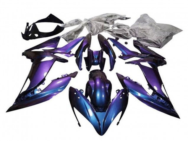 Carénages Moto Kawasaki Ninja 650 EX650 2017-2019 - Violet Bleu Caméléon