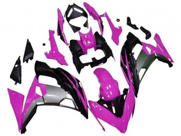Carénages Moto Kawasaki Ninja 650 EX650 2017-2019 - Rose Noir Gris