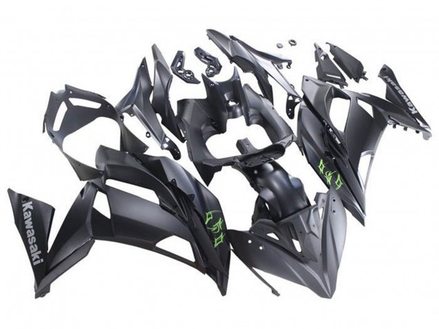 Carénages Moto Kawasaki Ninja 650 EX650 2017-2019 - Noir Mat Vert