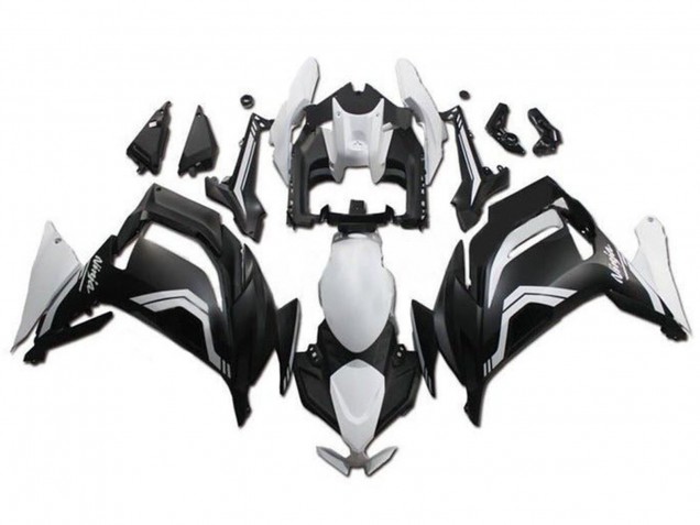 Carénages Moto Kawasaki Ninja 650 EX650 2020-2025 - Blanc Noir Mat