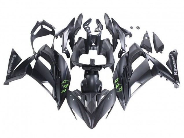 Carénages Moto Kawasaki Ninja 650 EX650 2020-2025 - Noir Mat Vert