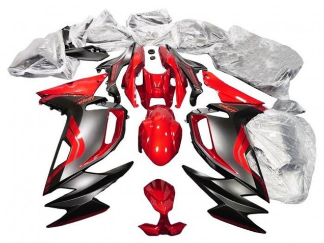Carénages Moto Kawasaki Ninja 650 EX650 2020-2025 - Rouge Noir Mat